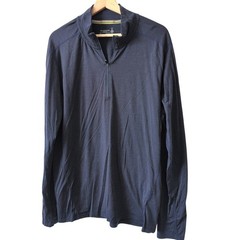 Smartwool Merino 150 Mens XL Navy Blue Quarter Zip Base Layer Top SW000752