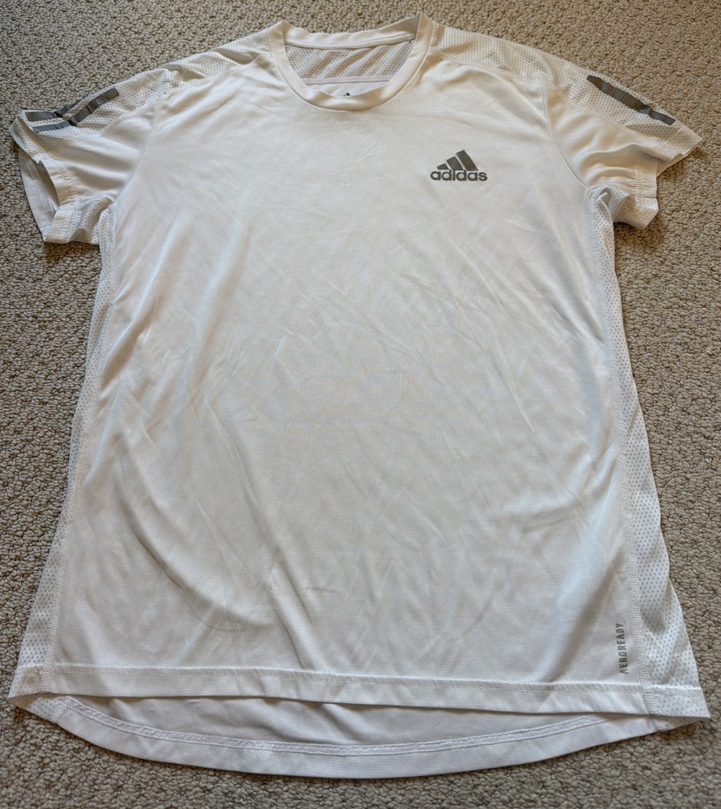 Adidas Own The Run Tee Men's White/Reflective Silver Light Breathable Wick gallery
