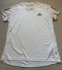 Adidas Own The Run Tee Men’s White/Reflective Silver Light Breathable Wick
