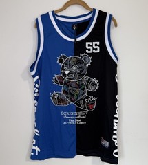 Screenshot Hip Hop Premium Urban Streetwear Basketball Jersey Medium Black Blue
