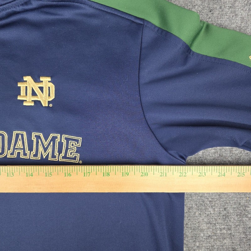 Columbia Notre Dame 1/4 Zip Pullover Mens Large Blue Golf Omni Shield gallery