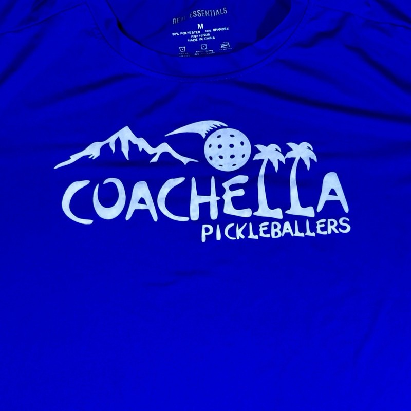 Coachella Pickleballers Music Festival Shirt Men's M Blue Pickleball Club Gym gallery