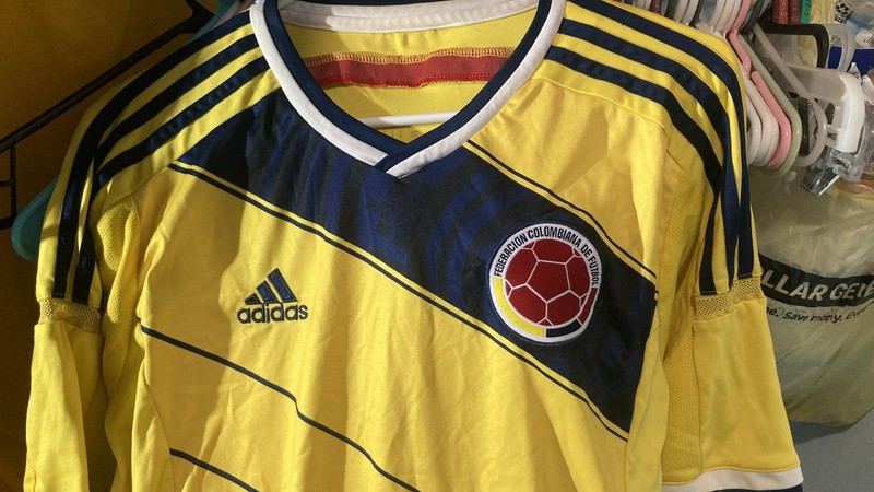 Columbia 2014 2015 Home World Cup Football Soccer Jersey Mens Medium Adidas gallery