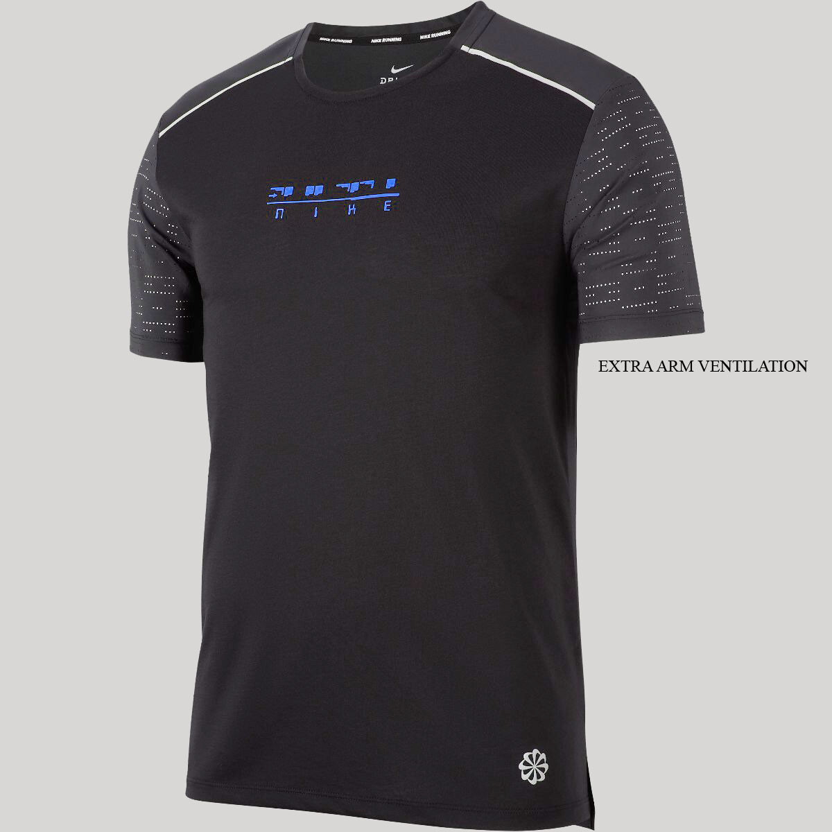 Nike Rise 365 Running T-Shirt Hybrid Feather light. Men’s Size LG Black gallery
