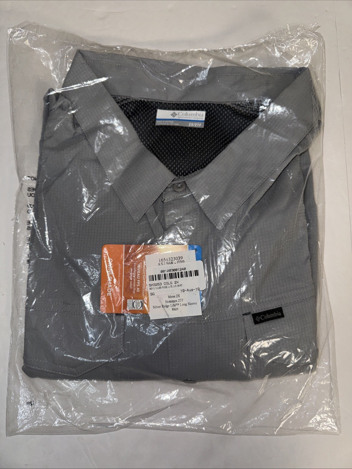 Men's Columbia Silver Ridge Lite, Long Sleeve Shirt, Gray, sz: 2X gallery