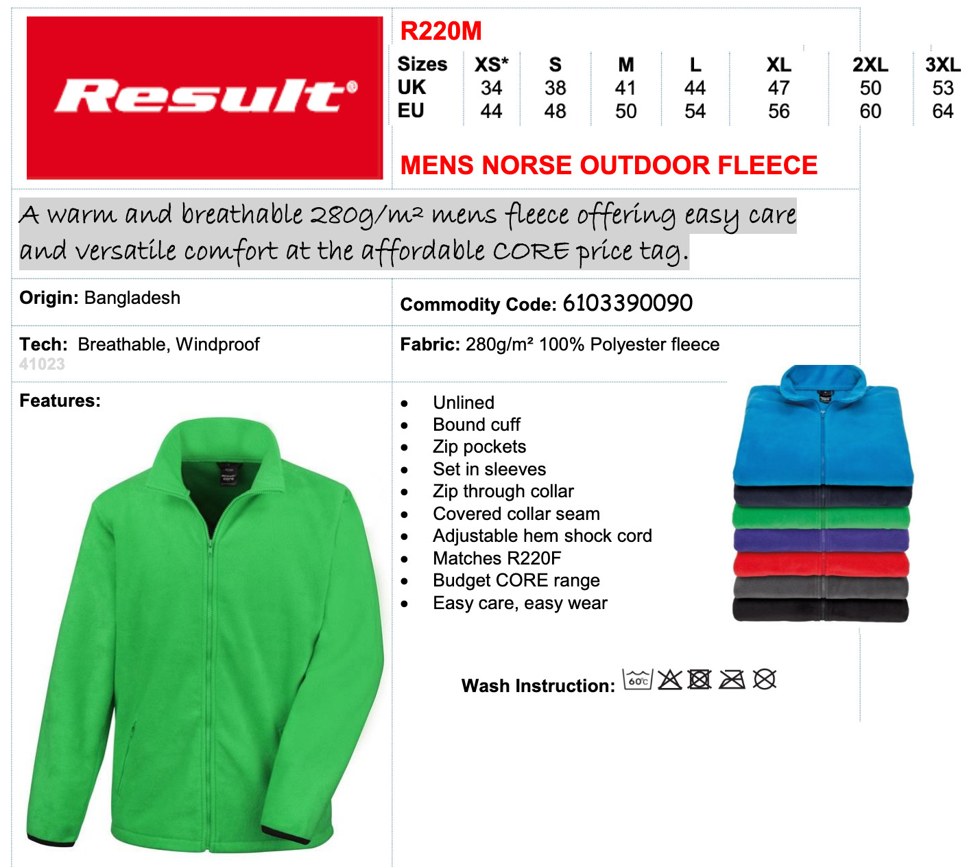Fleece Full Zip Long Sleeve Top Anti-Pill Polyester Breathable Windproof Jacket gallery