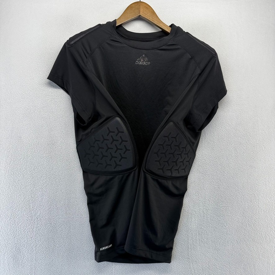 Adidas Padded Compression Shirt Men's 2XL Black Aeroready Alphaskin Force NEW gallery