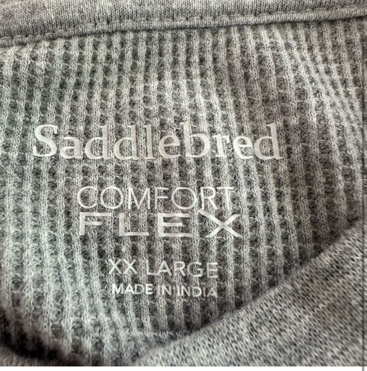 Saddlebred Comfort Flex Thermal Knit Long Sleeve Shirt - Mens Size XXL - Gray gallery