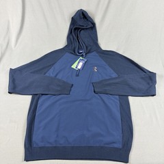FootJoy Golf Hoodie Chest Logo Hybrid Medium Navy Acrylic Wool NWT MSRP $205