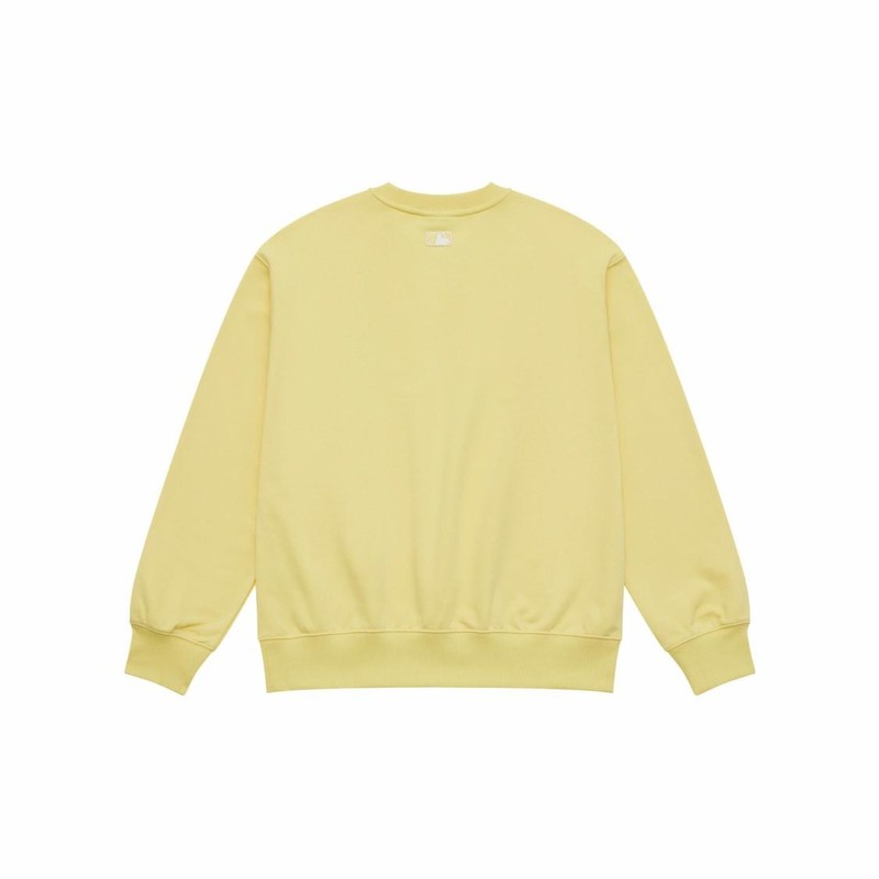 MLB Loose Fit Simple Windproof and Warm Sweatshirt Unisex Light Yellow gallery
