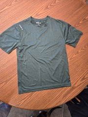 Reebok Play Dry Men’s Short Sleeve Sport Athletic T-Shirt S Small Green