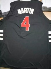 Throwback Martin #4 Basketball Jerseys White Black Embroidered Custom Names