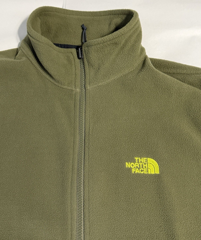 The North Face Men's Full Zip Long Sleeve Fleece Pullover Sweater Green Size L gallery