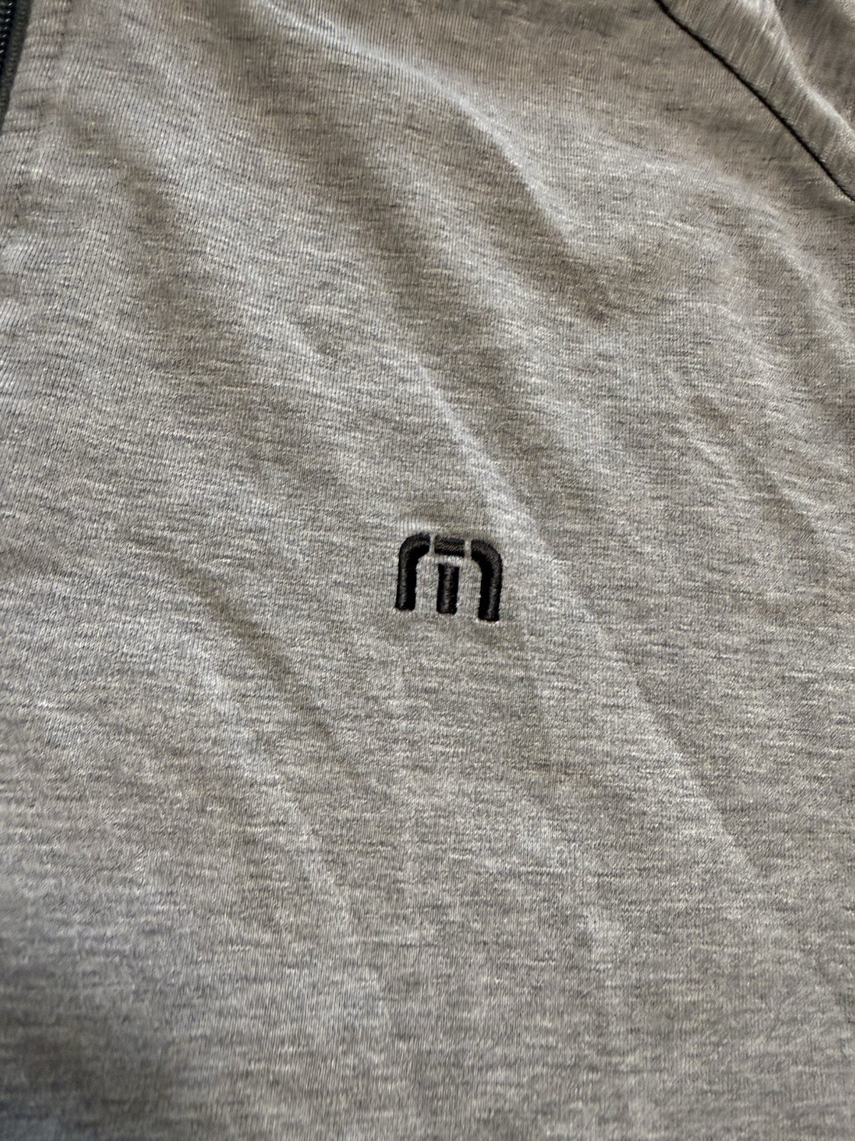 Travis Mathew Sweater Pullover Men XL Gray Quarter Zip Performance Long Sleeve gallery