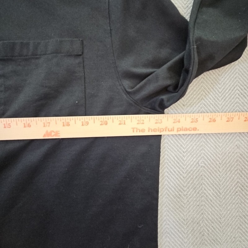 Kenneth Cole Awearness Long Sleeve Polo Men's Size XL Black Pocket Quiet Luxury gallery