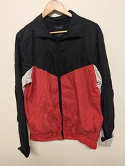 Factorie Men’s Jonah Colorblock Track Jacket White/Red/Black M Polyester
