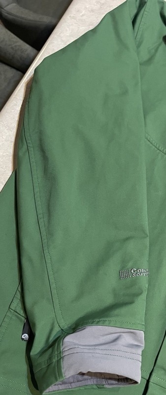 Mountain Hardwear Jacket Mens Medium Green Softshell Lined Full Zip Hiking Gore gallery