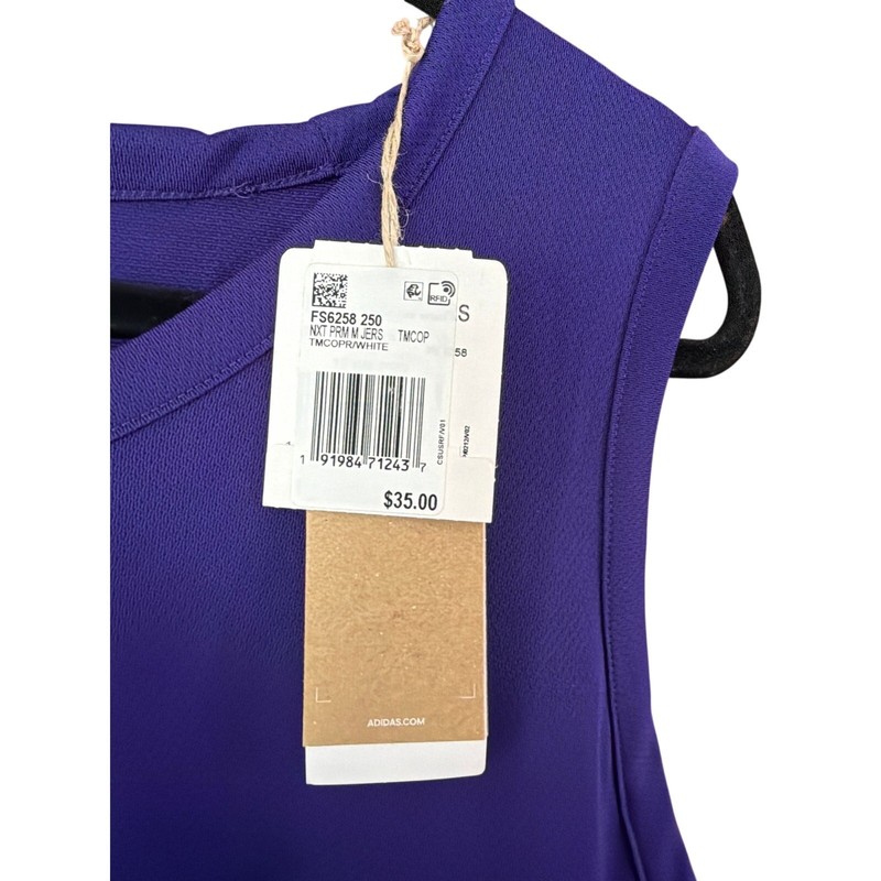 Adidas Men's N3XT Prime Basketball Jersey Purple & White Size Medium M New gallery