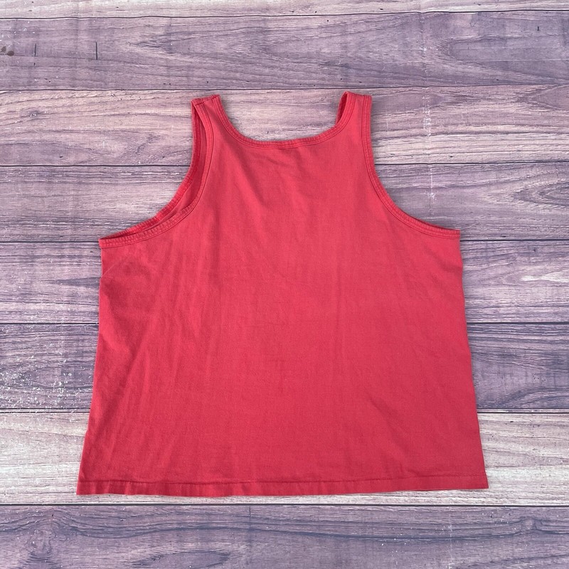 Vintage 90s Red Rutgers University Newark Gym Sports Tank Top USA Made Size XL gallery