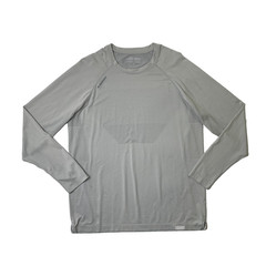 Legends Shirt Mens L Large Grey Enzo Nylon Blend Long Sleeve Workout Train Run