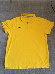 Size XL – Men’s Nike Court 1/4 Zip Tennis Polo Shirt Slim Fit Yellow HQ0792-728