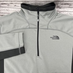 The North Face Pullover Mens L Gray Quarter Zip Performance Polyester NF00CP4A