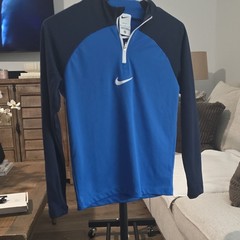 Nike Dri-FIT Men’s M Navy/ royal blue Polyester 1/4 Zip Mock Neck Pullover