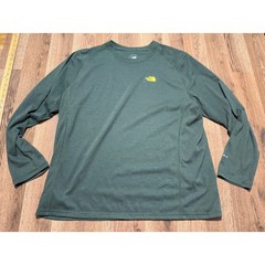 The North Face Shirt Mens XL Green Adult FlashDry Long Sleeve Hiking Excellent