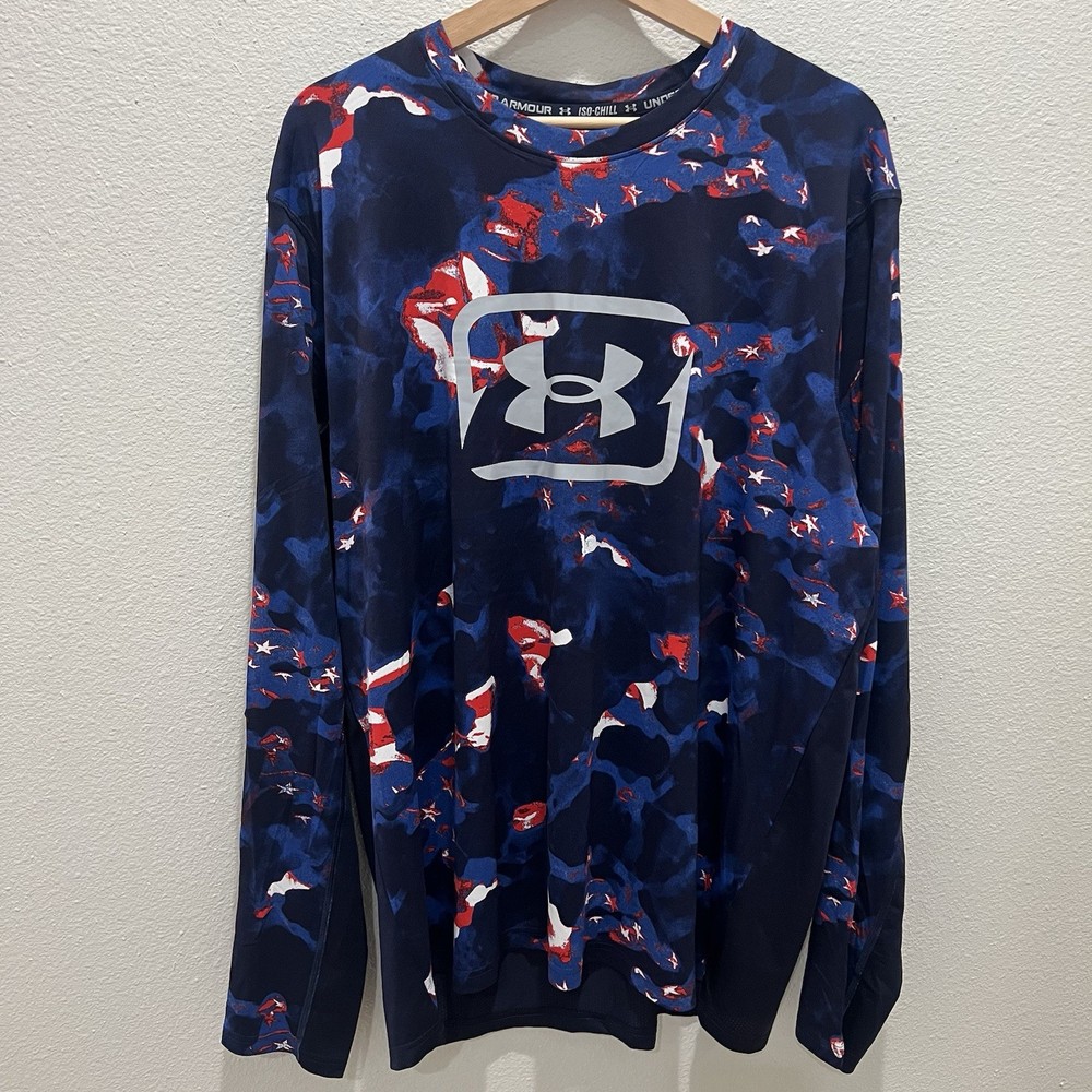 Under Armour Fishing Pro Freedom AOP Iso-Chill Long Sleeve Shirt Mens XL New/Tag