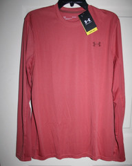 NWT Under Armour Drift Tide Men’s Medium Sedona Red L/S T-shirt 1370027