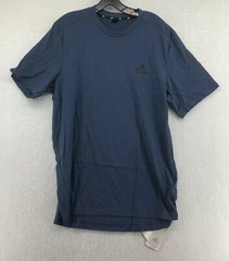Adidas Mens Aeroready Crew Neck Short Sleeves Navy Blue T Shirt Size Large