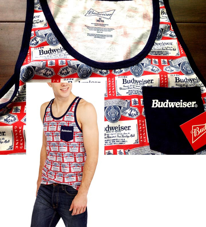 【New】Budweiser Men's【Budweiser Logo Graphic Tank Top】Red @Small gallery