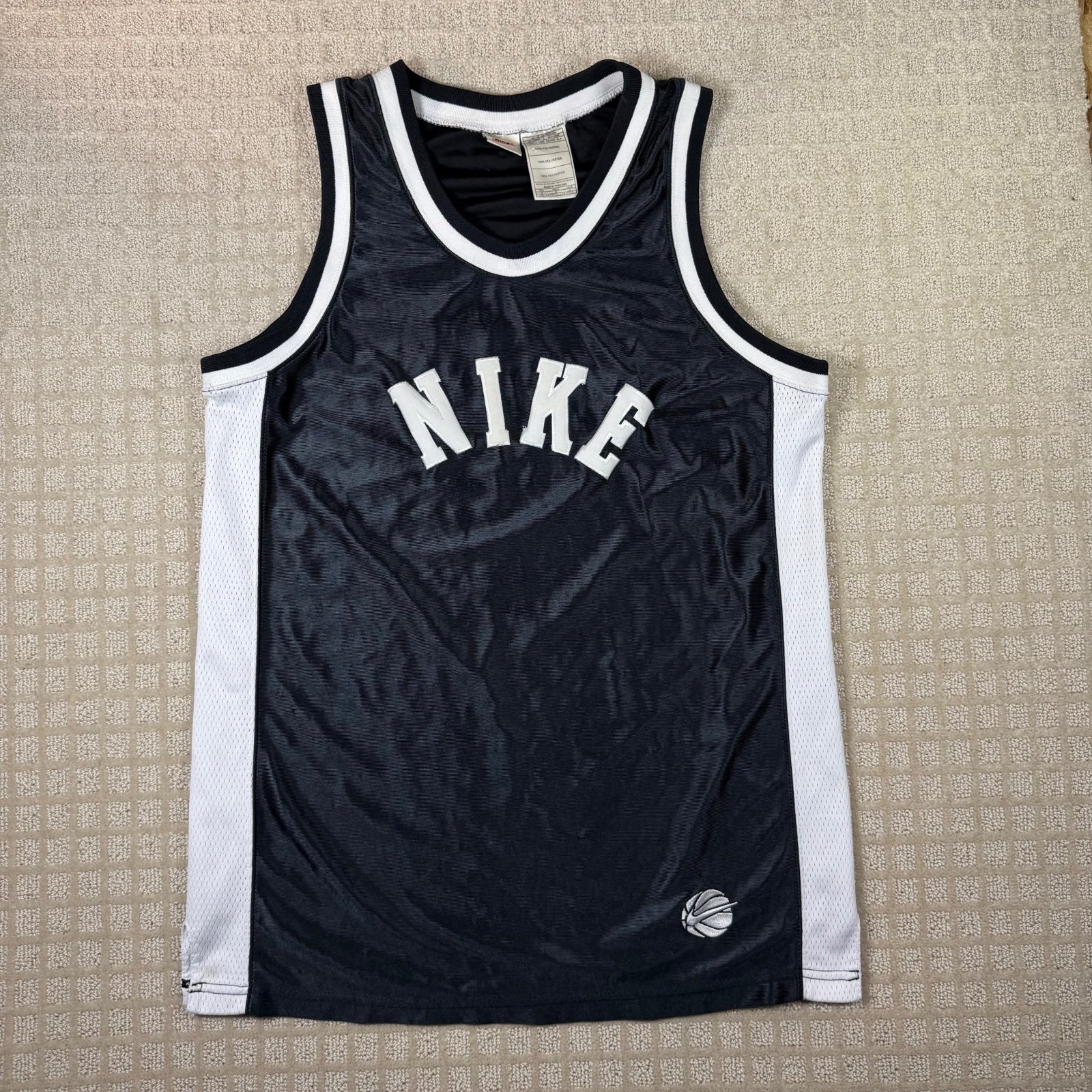 Vintage Nike Spell Out Basketball Jersey Tank Top Size M gallery