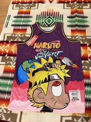 Naruto x Lil Uzi Vert Basketball Jersey Men’s Large Anime Headgear Classics NWT