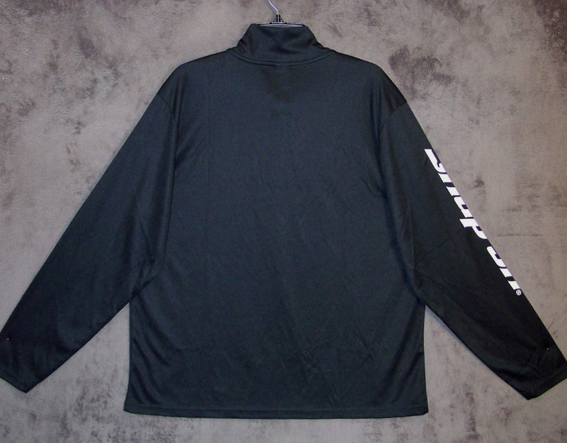 Snap On Shirt Adult Large Black Lightweight Pullover Logo LS 1/4 Zip Mens gallery