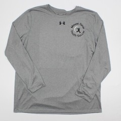 Under Armour Men’s UA Locker 2.0 Soccer Logo Long Sleeve Shirt Tech Gray Size XL