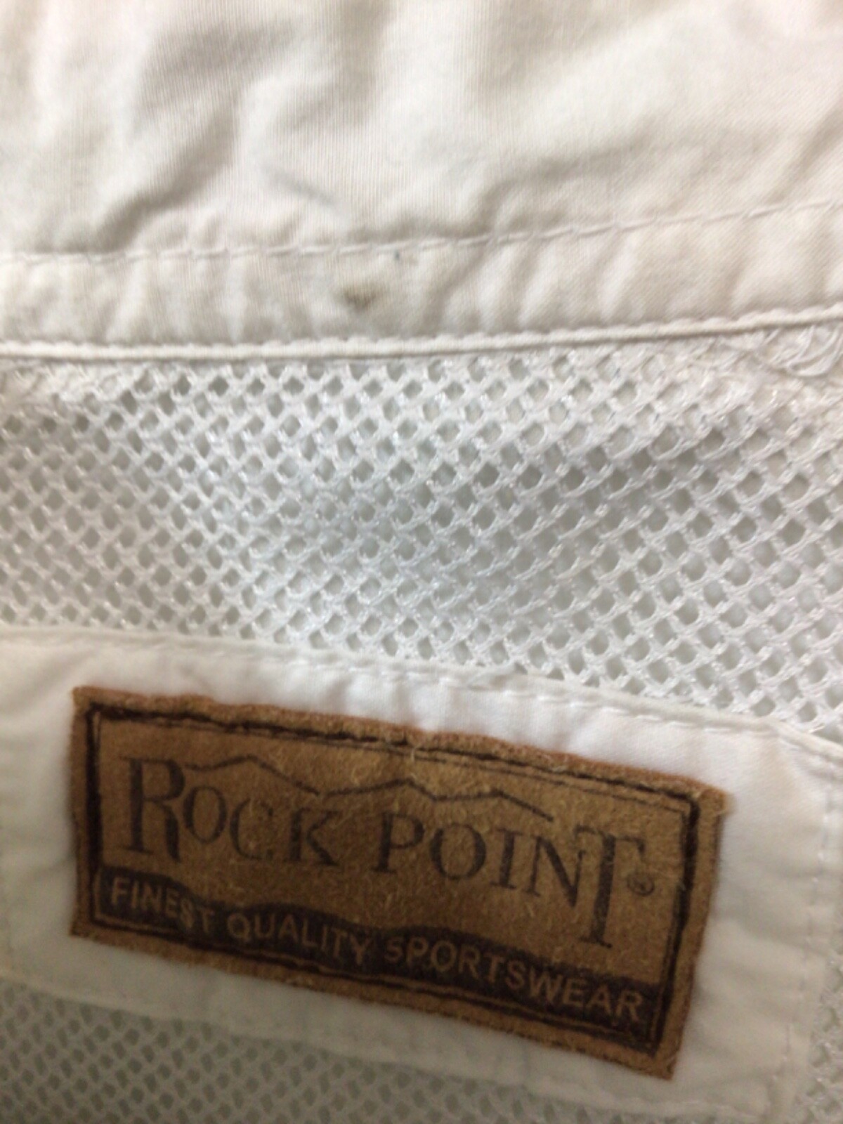 Rockpoint White Large Long Sleeve Button Down Activewear Shirt B7 gallery