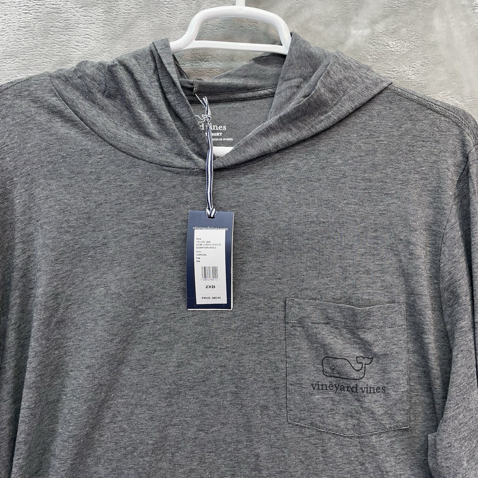 Vineyard Vines Shirt Mens 2XB Big Edgartown Hoodie Long Sleeve Whale graphic gallery
