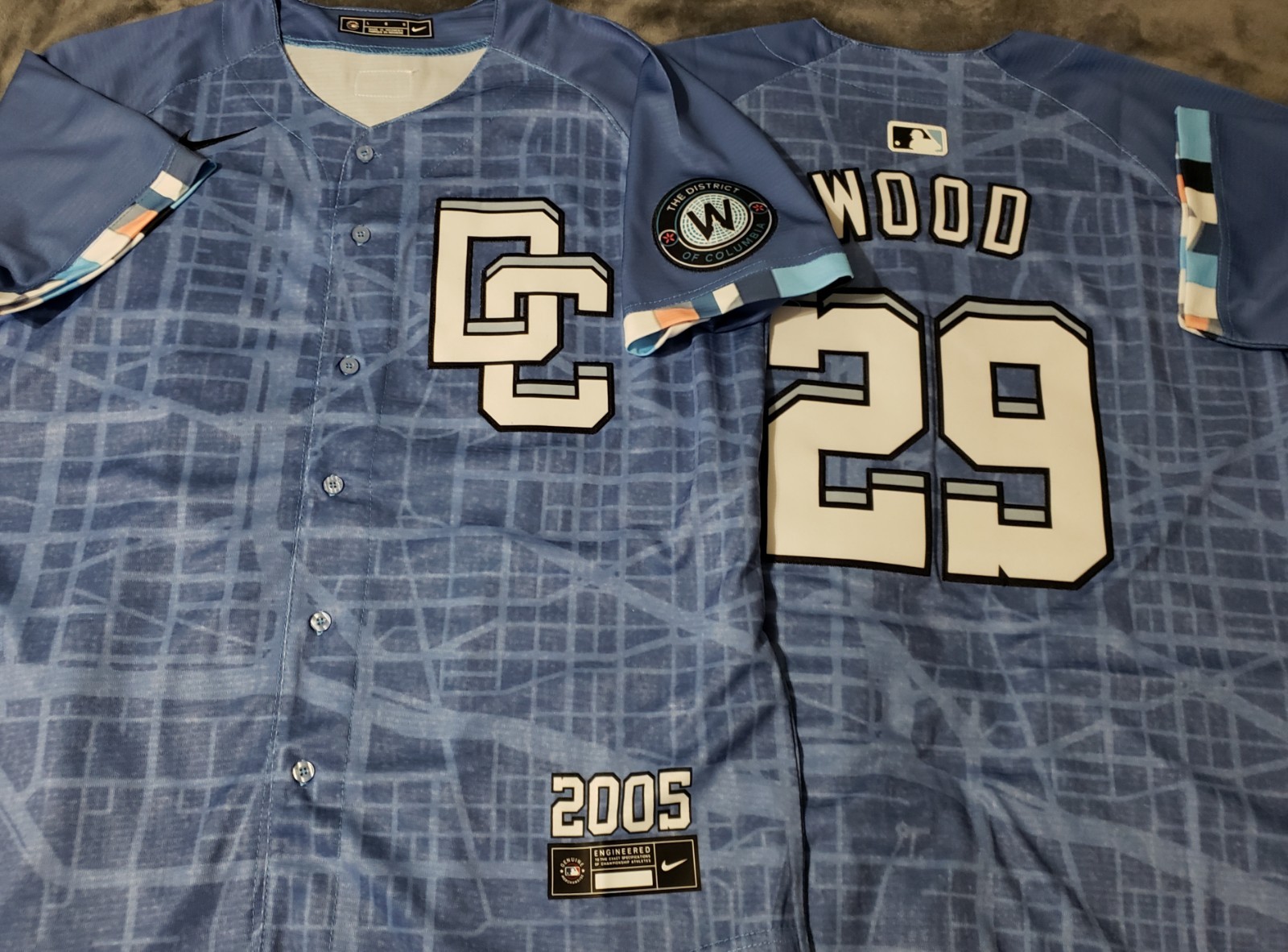Fast Free Shipping! Large James Wood Washington Nationals Stitched Jersey 29 gallery