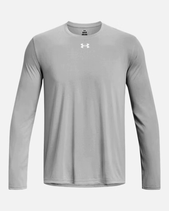 Under Armour Men’s Mod Grey Light Heather/White UA Tech Team Long Sleeve gallery
