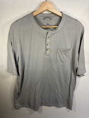 Club Ride Shirt Mens XL Red Gray Stripe Cycling Henley Zip Placket Short Sleeve