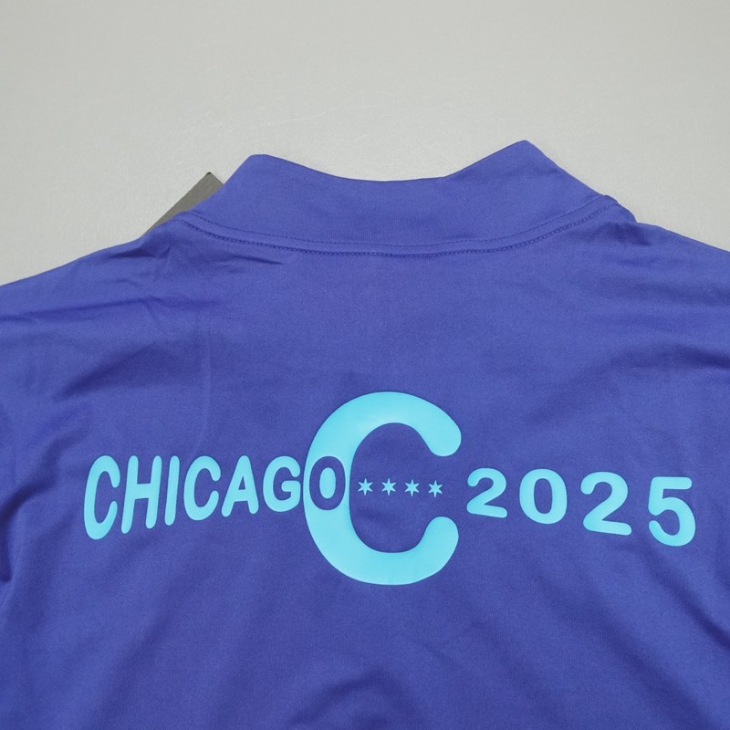 Nike Men's Bank of America Chicago Marathon 25 1/4 Zip Pullover Size L Blue gallery