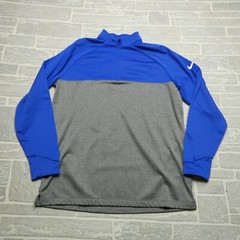Nike Golf Sweatshirt Jacket Mens XL Blue Gray Fleece Raglan Sleeve Embroidered