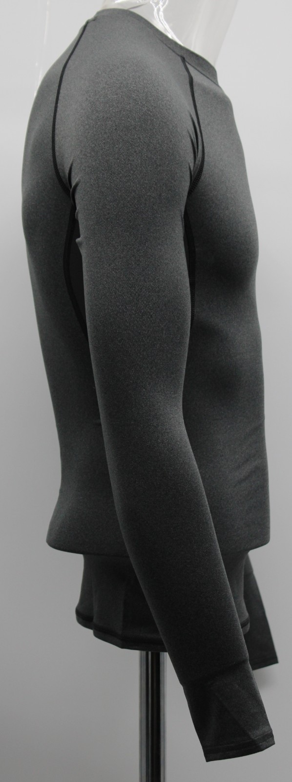 UNDER ARMOUR HEATGEAR LONG SLEEVE COMPRESSION SHIRT CARBON HEATHER NEW SZ SMALL gallery