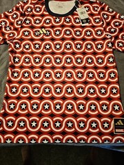 ADIDAS x MARVEL Captain America MLS Soccer Jersey Men’s Sz XL *NWT MSRP $70