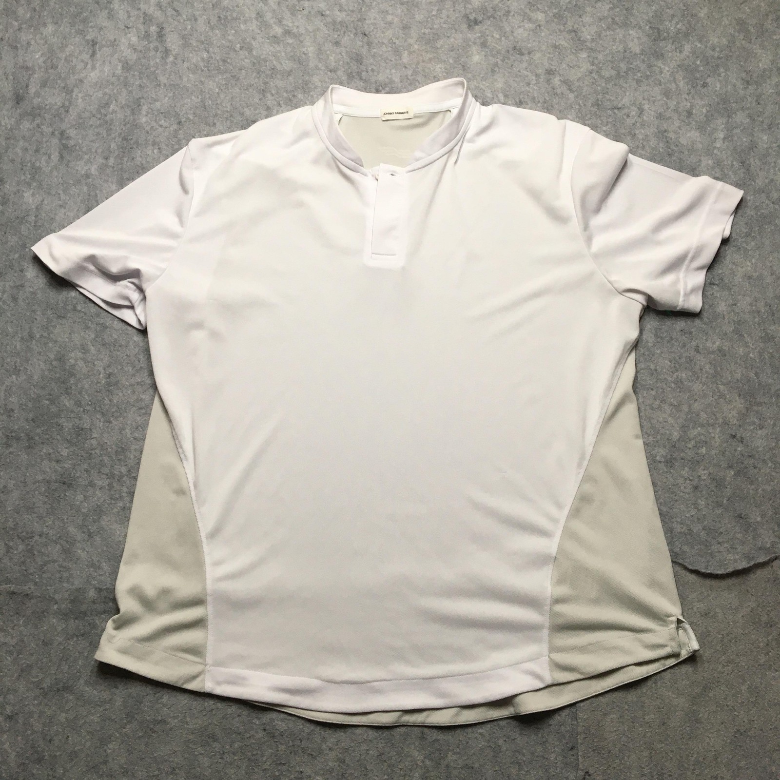 Johnny Fairways Shirt Mens Large White Gray Golf Performance Polo Athletic Blade gallery