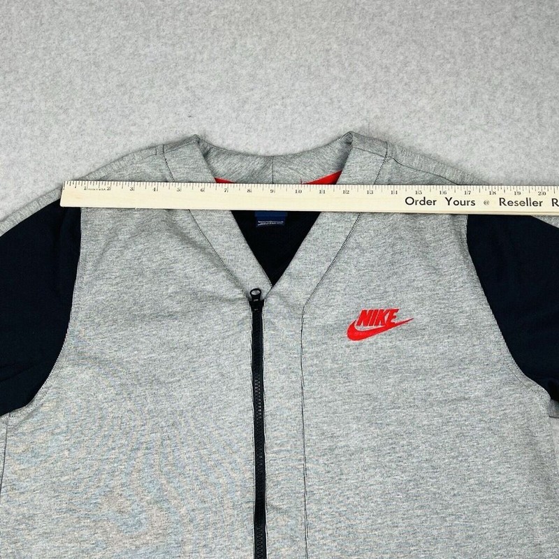Nike AV15 Jacket Mens Large Gray Full Zip Fleece Athletic Training Running Top gallery