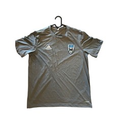 Adidas Aeroready Skyline Soccer Club Mens Gray T Shirt Jersey Size M
