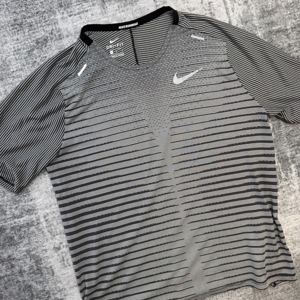 Nike Tech Knit Future Fast Running Shirt Mens Large Dri Fit Reflective Race Gym