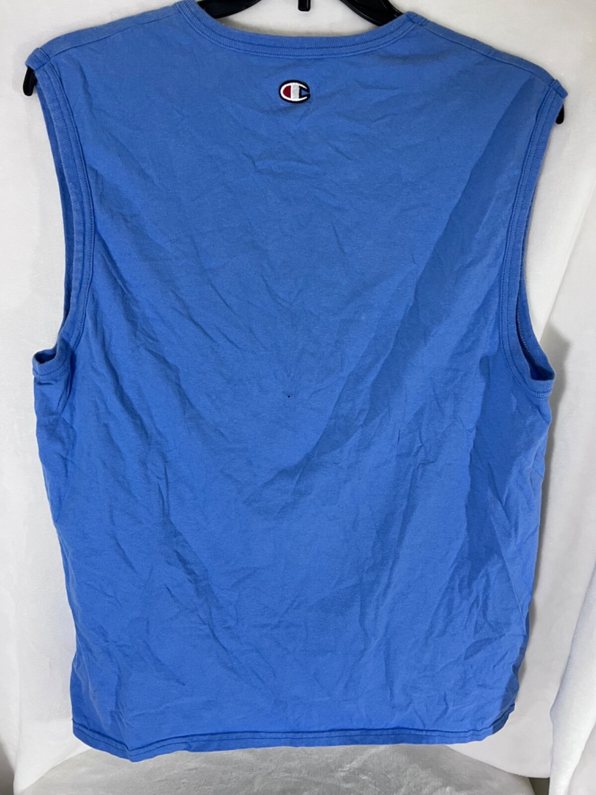 Champion Authentic Mens Xl Extra Large Blue Sleeveless Tank Top Logo gallery
